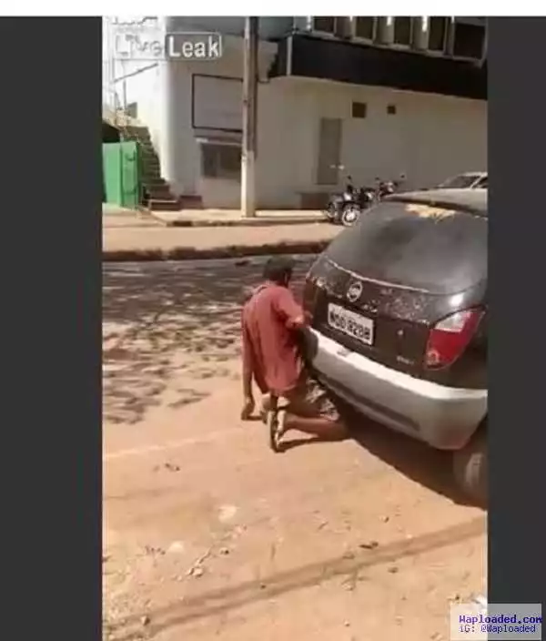 Shocking! Man Caught Having S*x With A Car Exhaust In Public